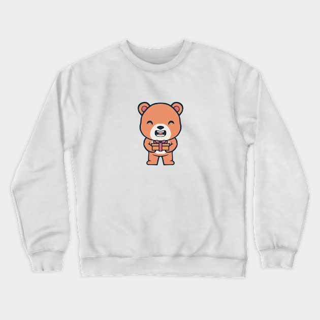 CUTE BEAR Crewneck Sweatshirt by BERKAH SERAWUNG